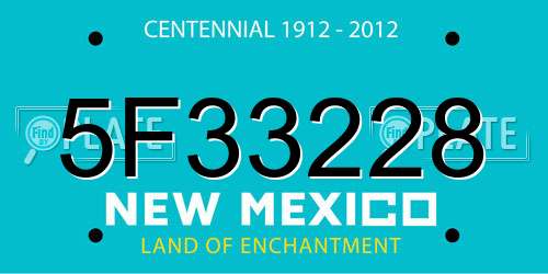 5F33228 New Mexico License Plate