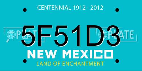 5F51D3 New Mexico License Plate