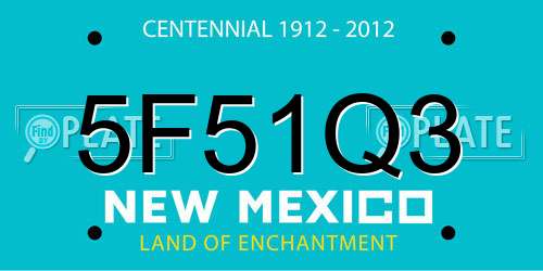5F51Q3 New Mexico License Plate