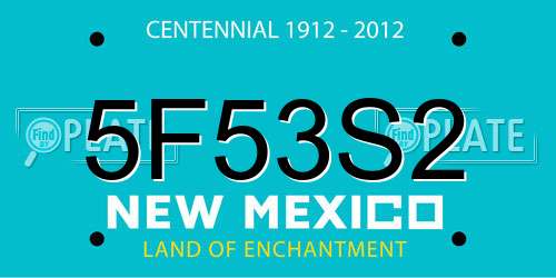 5F53S2 New Mexico License Plate