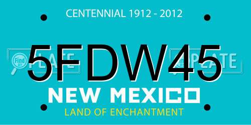 5FDW45 New Mexico License Plate