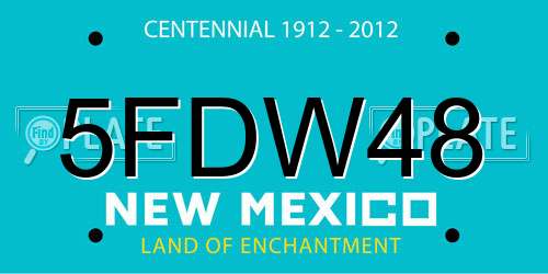 5FDW48 New Mexico License Plate