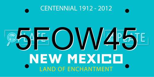 5FOW45 New Mexico License Plate