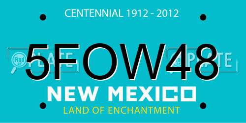 5FOW48 New Mexico License Plate
