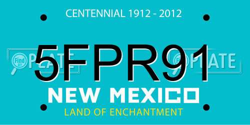 5FPR91 New Mexico License Plate