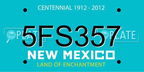 5FS357 New Mexico License Plate