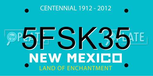 5FSK35 New Mexico License Plate