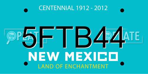5FTB44 New Mexico License Plate
