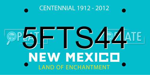 5FTS44 New Mexico License Plate