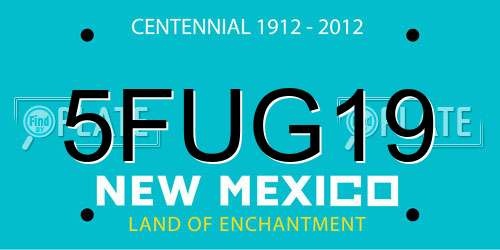5FUG19 New Mexico License Plate