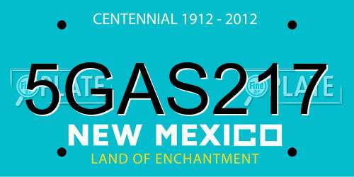 5GAS217 New Mexico License Plate