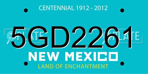 5GD2261 New Mexico License Plate