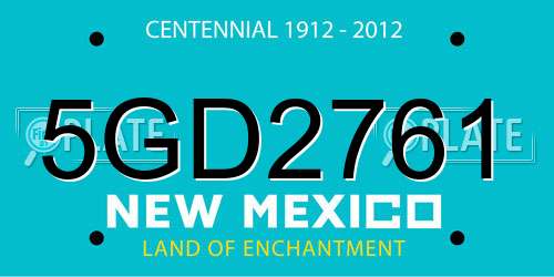 5GD2761 New Mexico License Plate