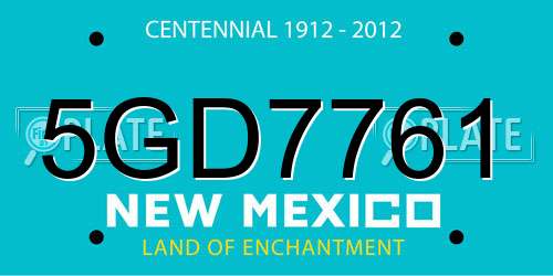 5GD7761 New Mexico License Plate