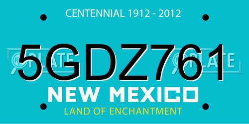 5GDZ761 New Mexico License Plate