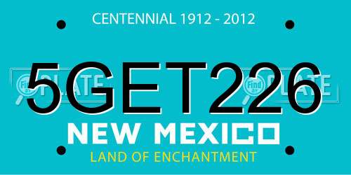 5GET226 New Mexico License Plate