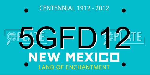5GFD12 New Mexico License Plate