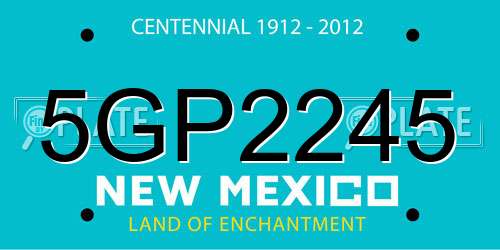 5GP2245 New Mexico License Plate