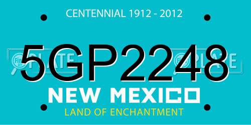 5GP2248 New Mexico License Plate