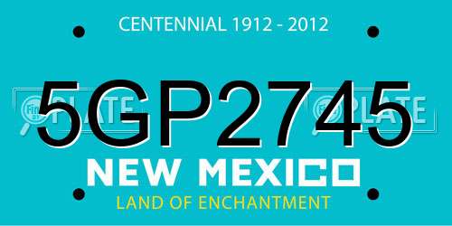 5GP2745 New Mexico License Plate