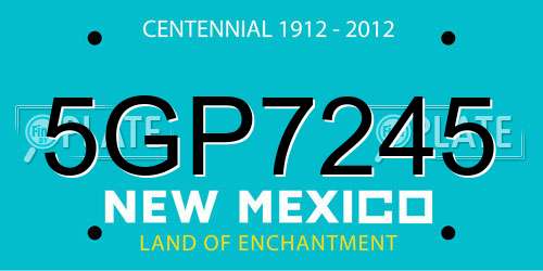 5GP7245 New Mexico License Plate