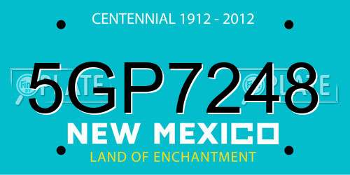 5GP7248 New Mexico License Plate