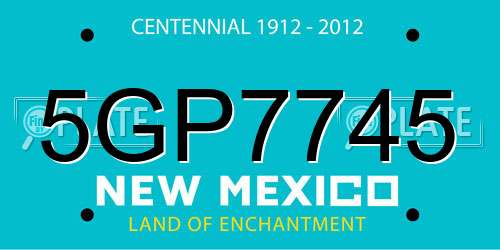 5GP7745 New Mexico License Plate