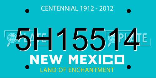 5H15514 New Mexico License Plate