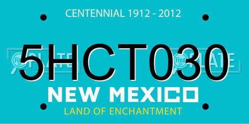 5HCT030 New Mexico License Plate