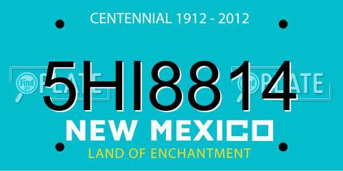 5HI8814 New Mexico License Plate