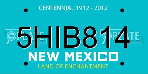 5HIB814 New Mexico License Plate