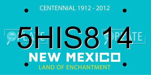 5HIS814 New Mexico License Plate