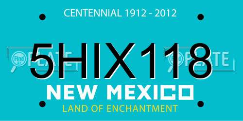 5HIX118 New Mexico License Plate