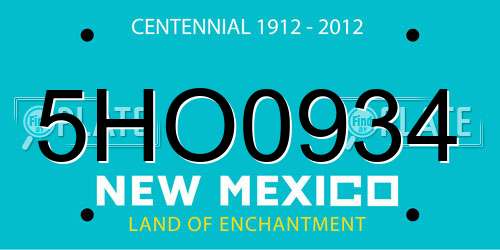 5HO0934 New Mexico License Plate