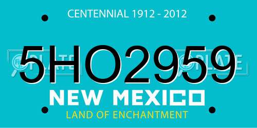 5HO2959 New Mexico License Plate