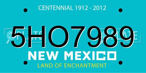 5HO7989 New Mexico License Plate