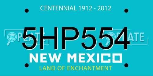 5HP554 New Mexico License Plate