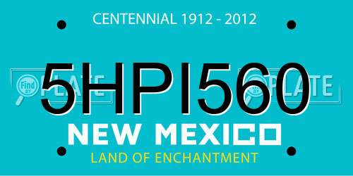 5HPI560 New Mexico License Plate