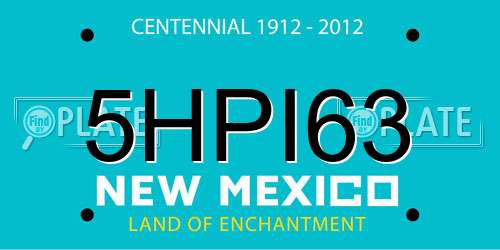 5HPI63 New Mexico License Plate
