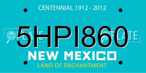 5HPI860 New Mexico License Plate