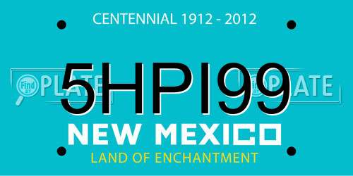 5HPI99 New Mexico License Plate