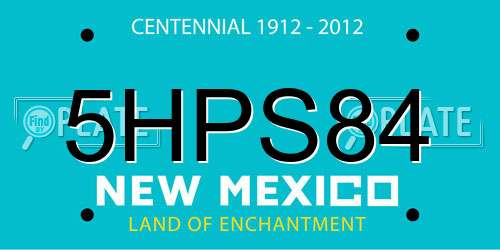 5HPS84 New Mexico License Plate