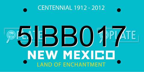 5IBB017 New Mexico License Plate