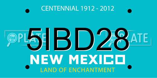 5IBD28 New Mexico License Plate