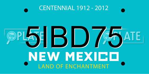 5IBD75 New Mexico License Plate