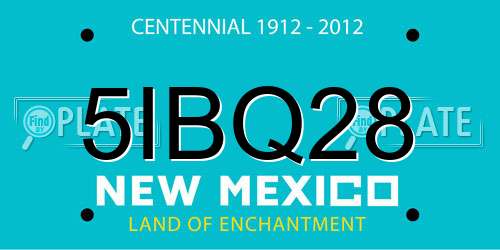5IBQ28 New Mexico License Plate