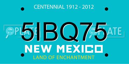 5IBQ75 New Mexico License Plate