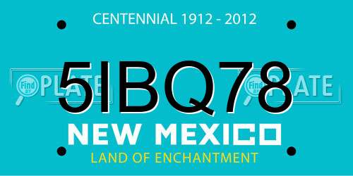 5IBQ78 New Mexico License Plate
