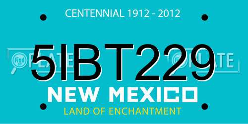 5IBT229 New Mexico License Plate