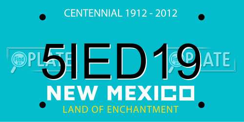 5IED19 New Mexico License Plate